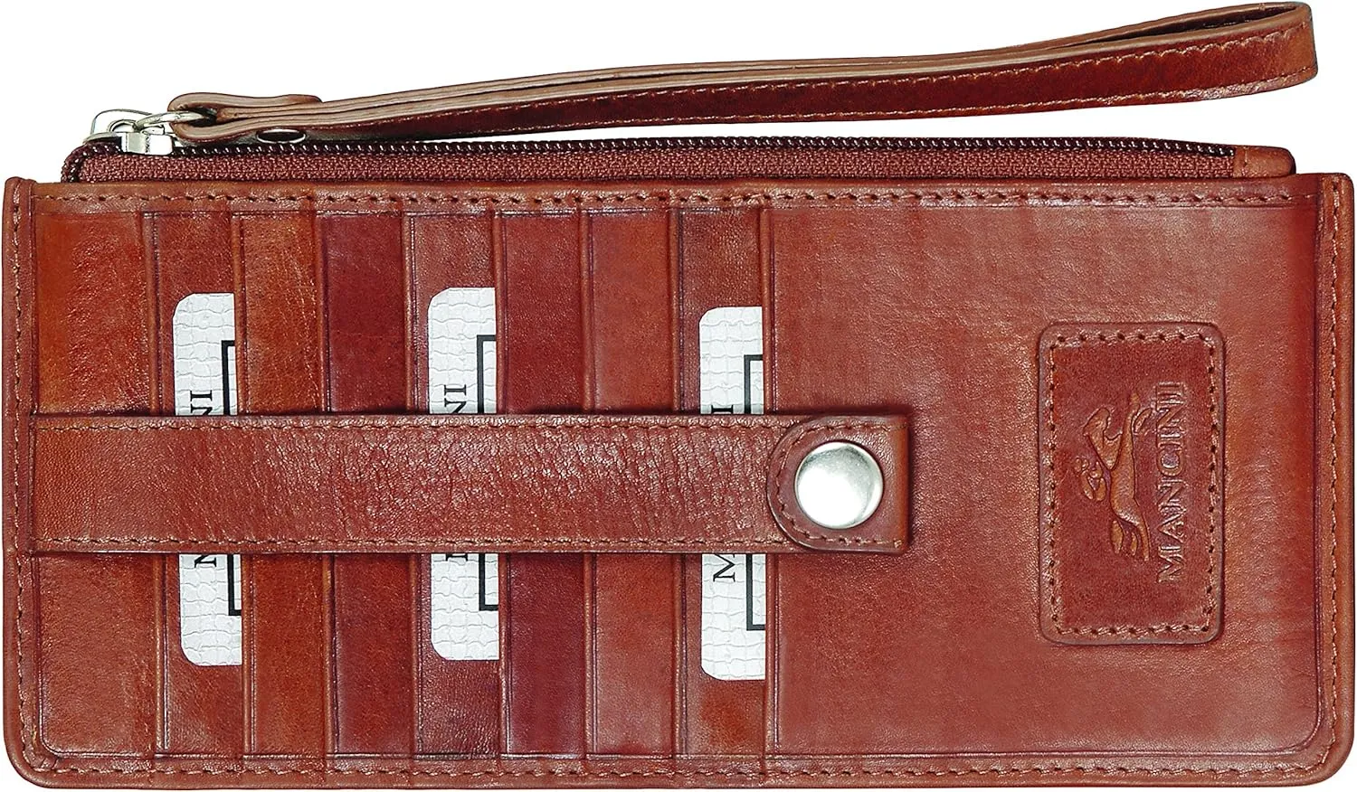 Mancini Ladies' Leather Wristlet Wallet (RFID Secure)