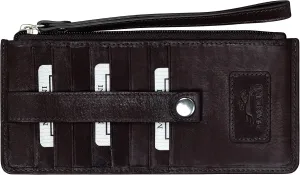Mancini Ladies' Leather Wristlet Wallet (RFID Secure)