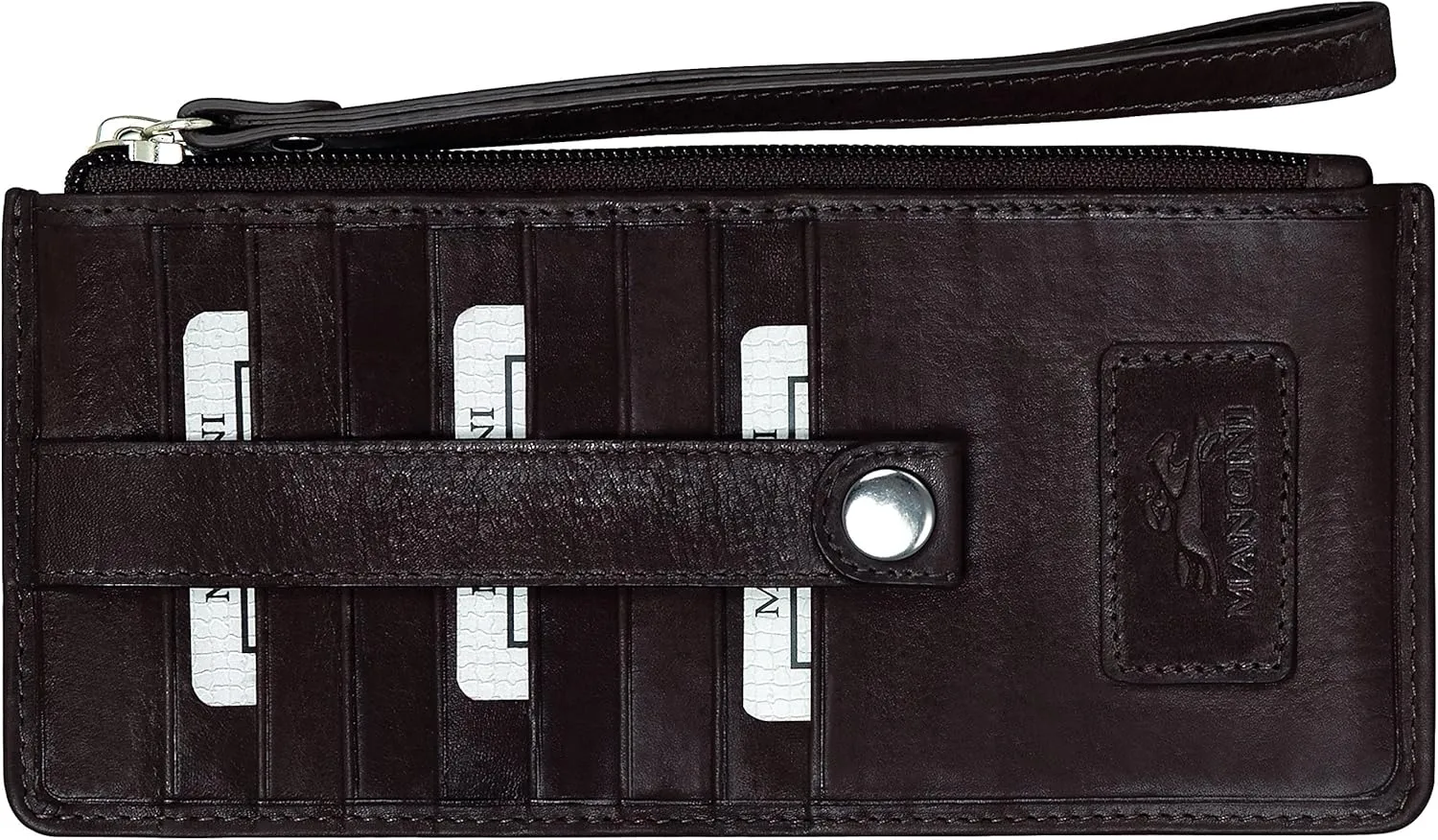 Mancini Ladies' Leather Wristlet Wallet (RFID Secure)