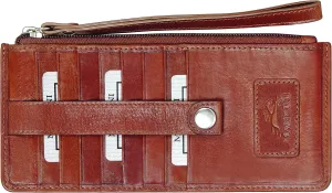 Mancini Ladies' Leather Wristlet Wallet (RFID Secure)