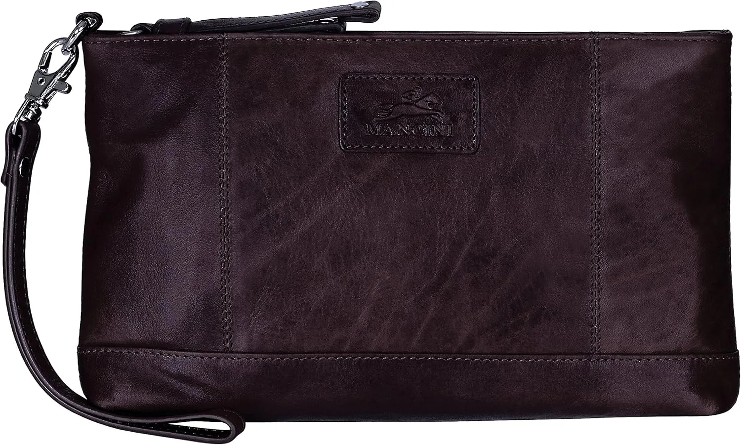 Mancini Ladies' Wristlet, RFID Secure Leather Wallet