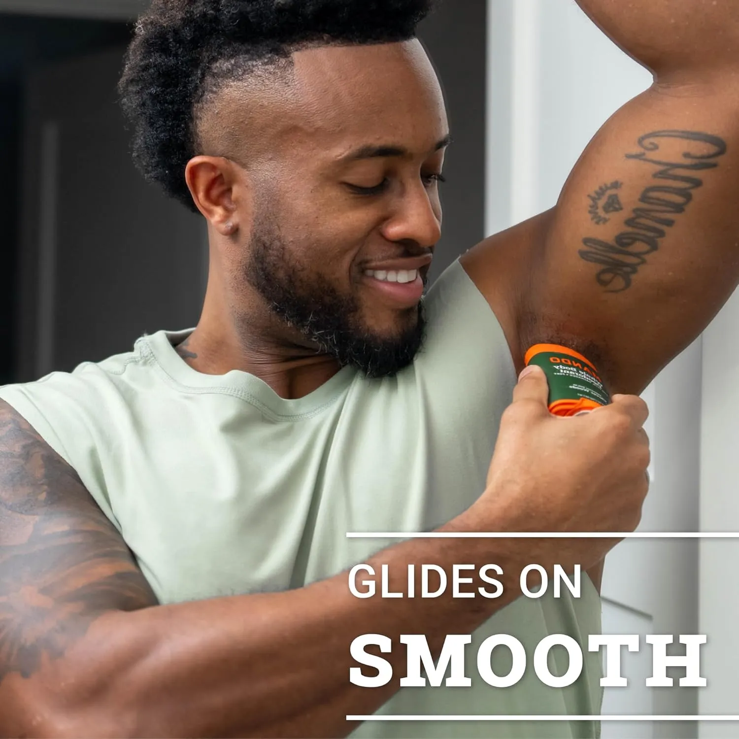 Mando Whole Body Deodorant For Men - Smooth Solid Stick - 72 Hour Odor Control - Aluminum Free, Baking Soda Free, Skin Safe - 2.6 Ounce (Pack of 2) (Bourbon Leather & Pro Sport)