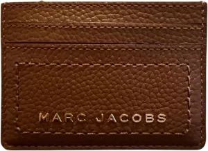 Marc Jacobs S102L01FA21-001 Gold Hardware Women's Leather Card Case (Cognac Brown)