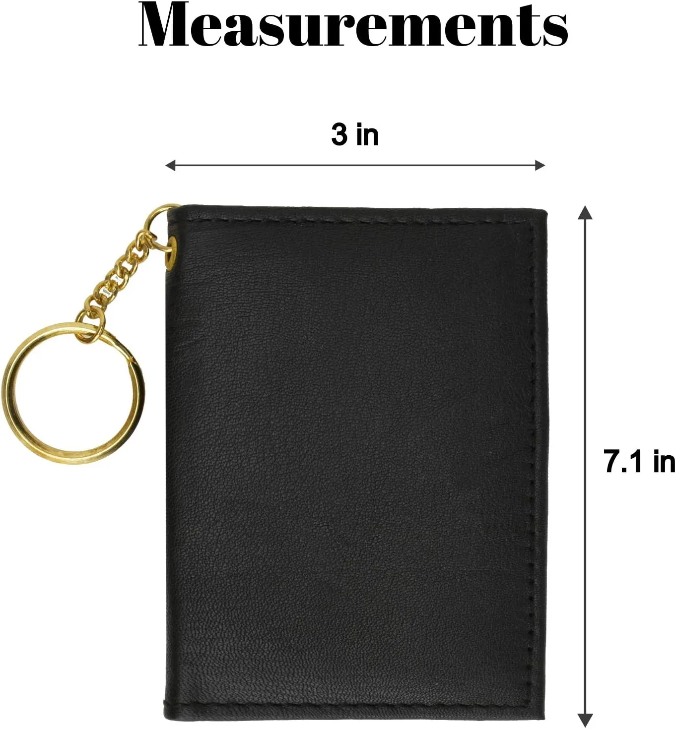 MARSHAL Genuine Lambskin Soft Leather Credit card Id Card Holder with Key Chain