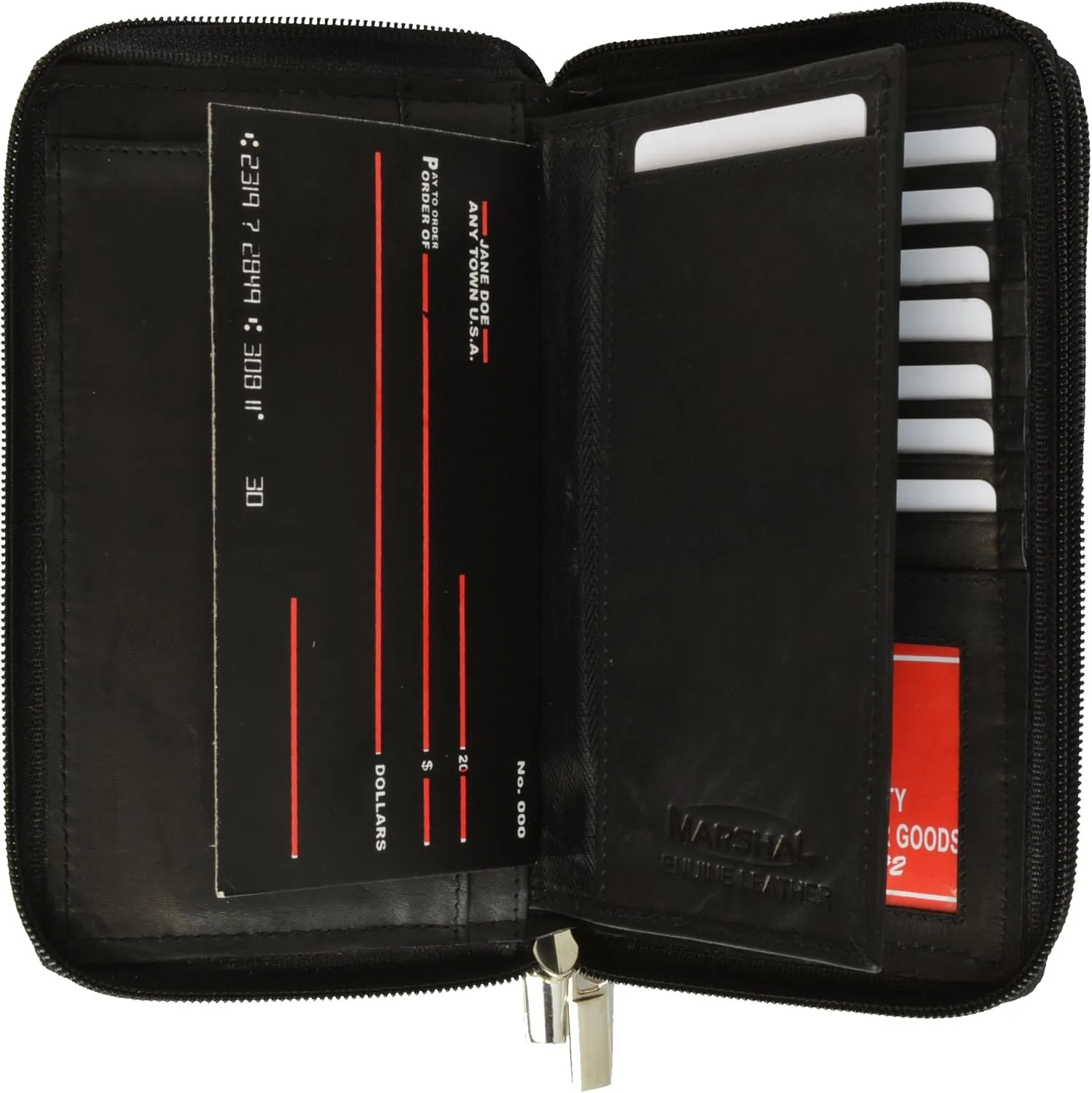 Marshal Genuine Leather Ladies Standard Wallet #4575CF Black