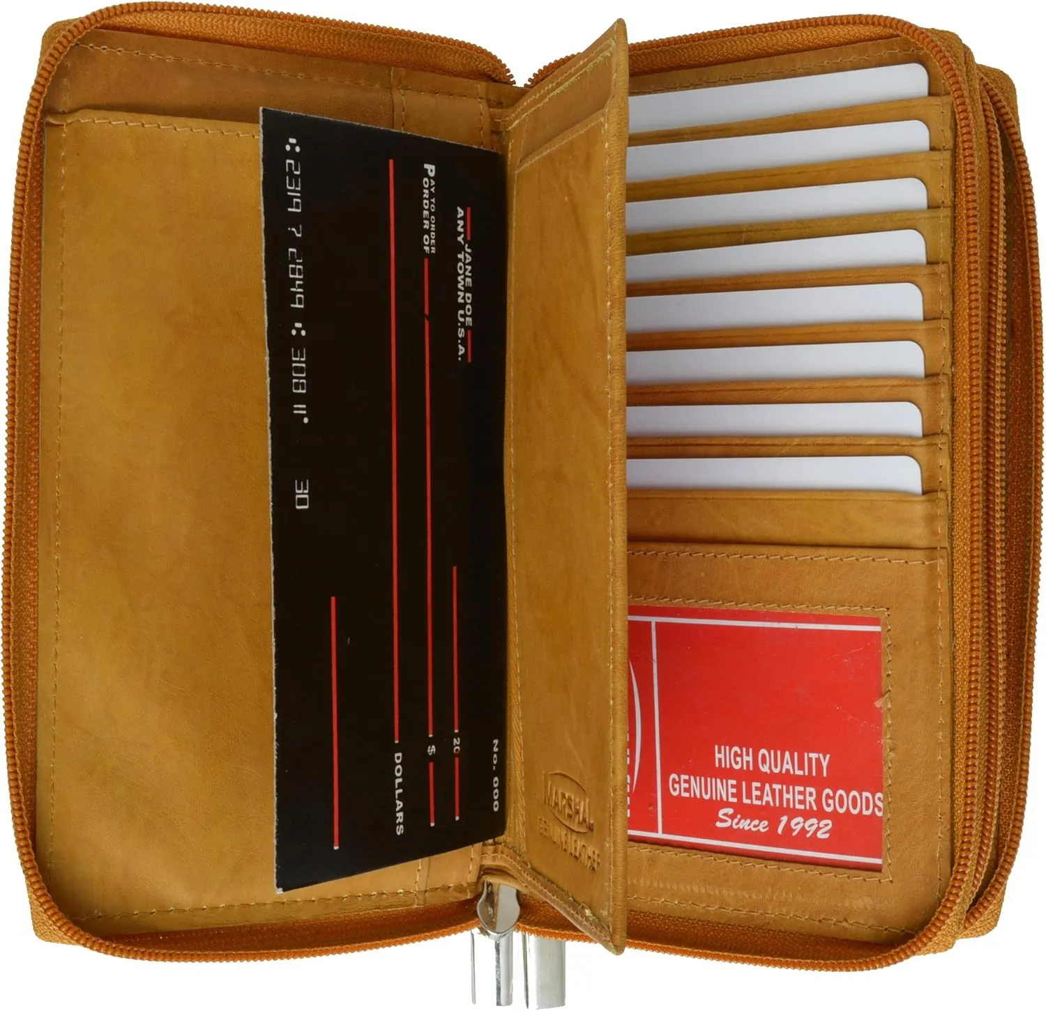 Marshal Genuine Leather Ladies Standard Wallet #4575CF Tan