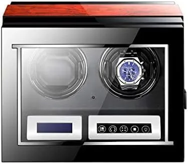 Mechanical Watch Shaker Automatic Watch Winder Box, Quiet Mabuchi Motor, LCD Digital Display, Remote Control, 5 Rotating Mode, Watch Display Box