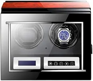 Mechanical Watch Shaker Automatic Watch Winder Box, Quiet Mabuchi Motor, LCD Digital Display, Remote Control, 5 Rotating Mode, Watch Display Box