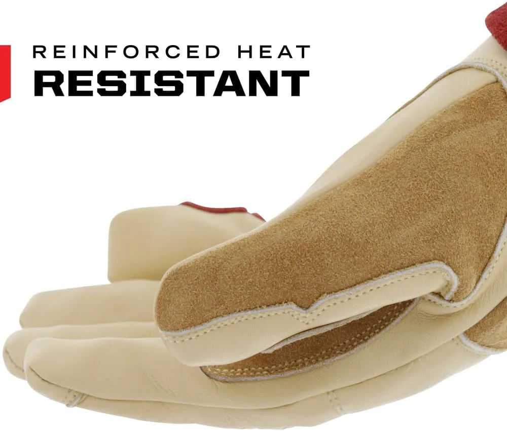 Mechanix Wear: Flux Stick   MIG Welding Gloves, Durahide Cow Leather, Heat Resistance, DuPont Kevlar Stitched for Added Durability, Safety Gloves, Designed for High Heat Welding (Brown, Large)