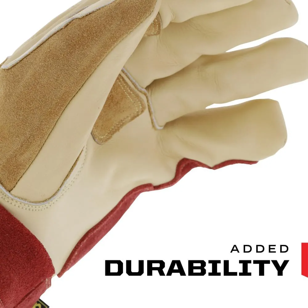 Mechanix Wear: Flux Stick   MIG Welding Gloves, Durahide Cow Leather, Heat Resistance, DuPont Kevlar Stitched for Added Durability, Safety Gloves, Designed for High Heat Welding (Brown, Large)