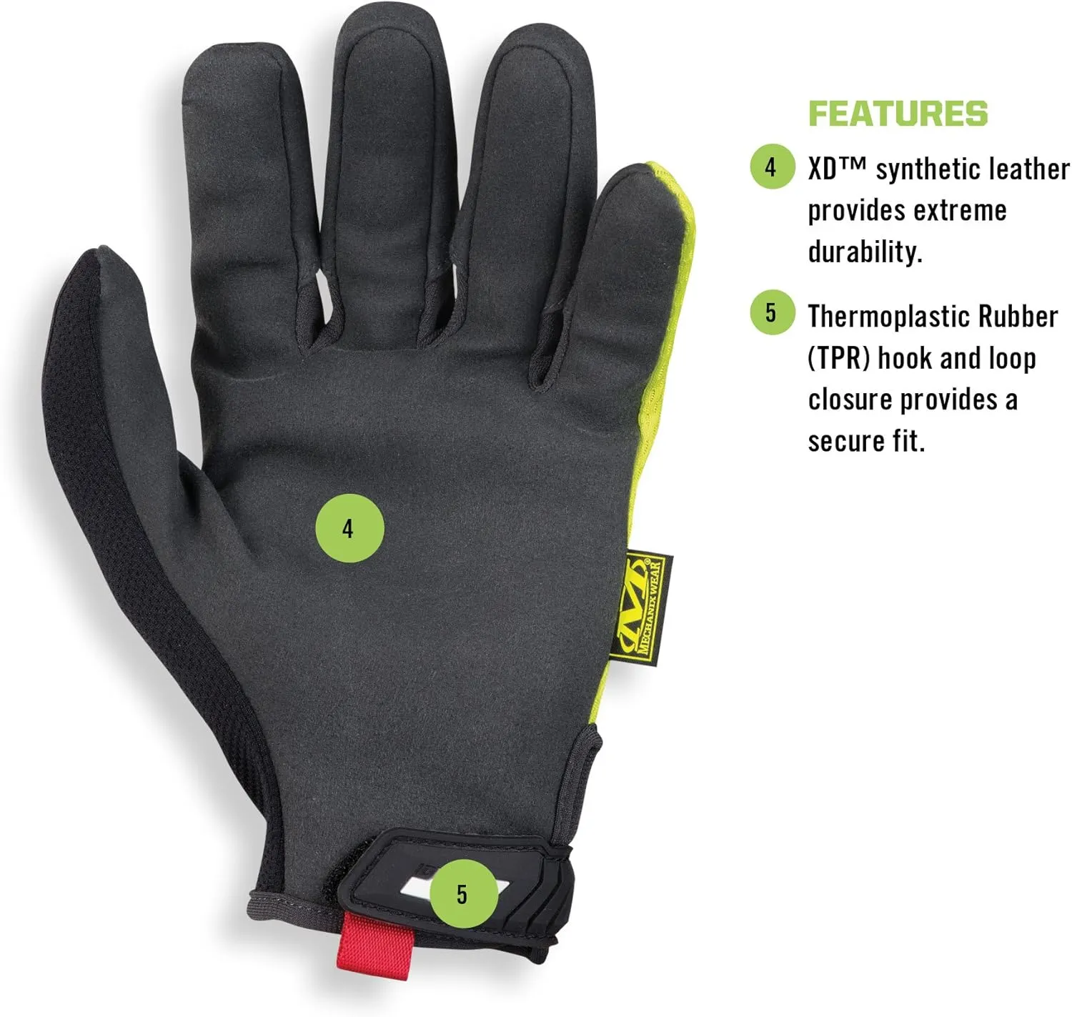 Mechanix Wear: Hi-Viz Original Work Gloves (X-Large, Fluorescent Yellow)