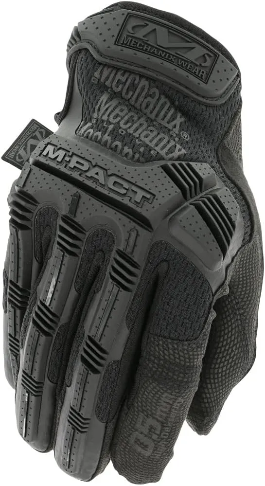 Mechanix Wear: M-Pact 0.5mm High-Dexterity Covert Tactical Work Gloves - Touch Capable, Impact Protection, Absorbs Vibration (Medium, All Black)