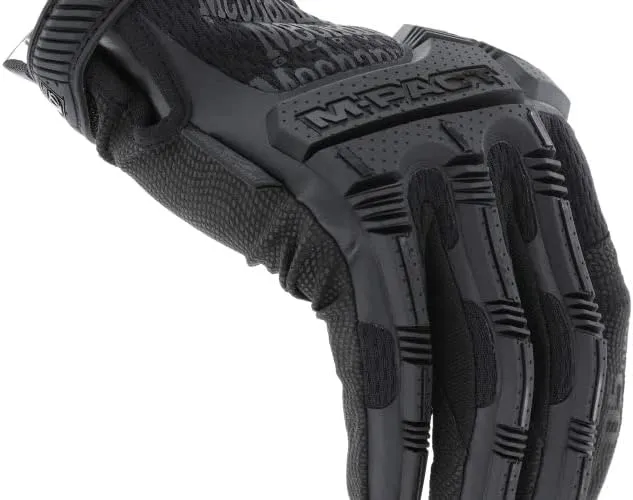 Mechanix Wear: M-Pact 0.5mm High-Dexterity Covert Tactical Work Gloves - Touch Capable, Impact Protection, Absorbs Vibration (Medium, All Black)