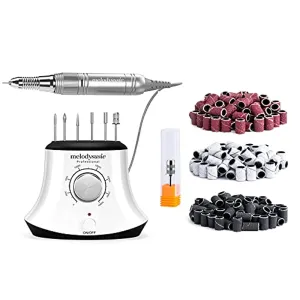 MelodySusie 30000 rpm Professional Nail Drill-Scarlet, High Speed, Low Heat, Low Noise, Low Vibration, Portable Electric Efile Drill for Shaping, Buffing, Removing Acrylic Nails, Gel Nails