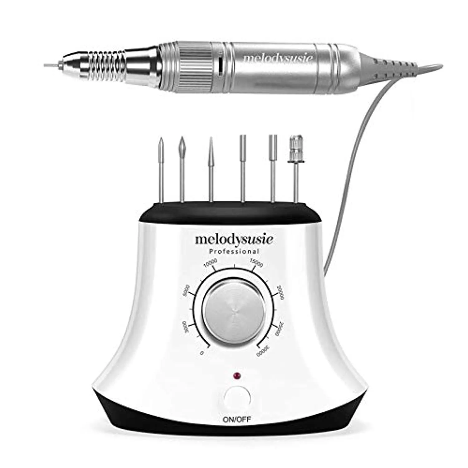 MelodySusie 30000 rpm Professional Nail Drill-Scarlet, High Speed, Low Heat, Low Noise, Low Vibration, Portable Electric Efile Drill for Shaping, Buffing, Removing Acrylic Nails, Gel Nails
