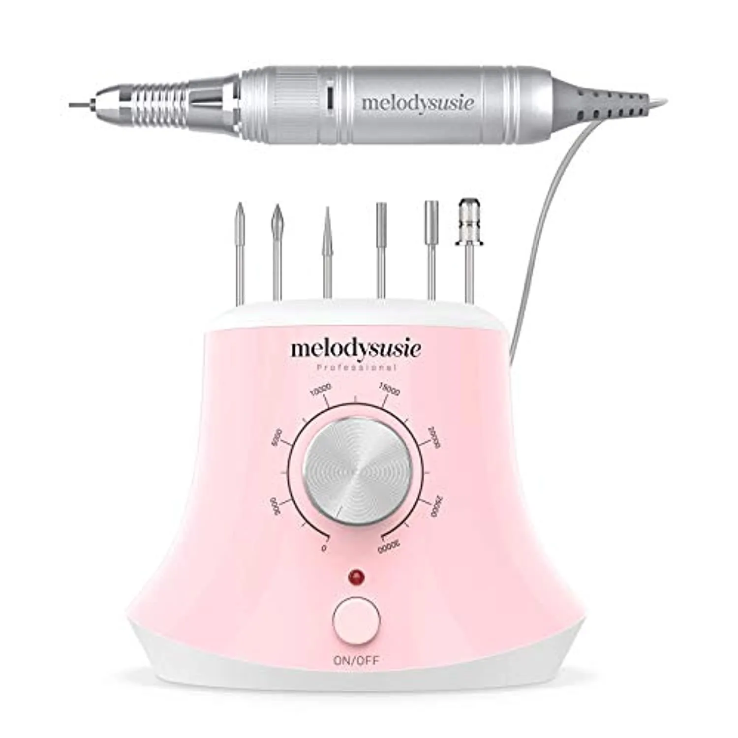 MelodySusie 30000 rpm Professional Nail Drill-Scarlet, High Speed, Low Heat, Low Noise, Low Vibration, Portable Electric Efile Drill for Shaping, Buffing, Removing Acrylic Nails, Gel Nails