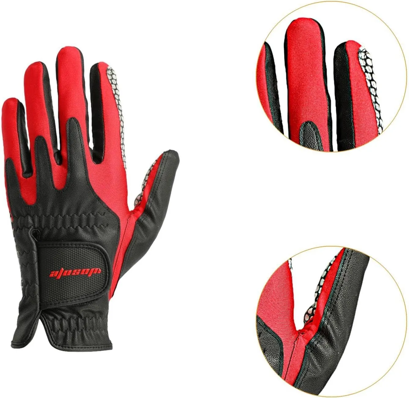 Men Golf Glove Sports Glove Comfortable Grip Shock Absorbing PU Leather Non Slip for Fishing Cold Weather Golf Swing Hiking