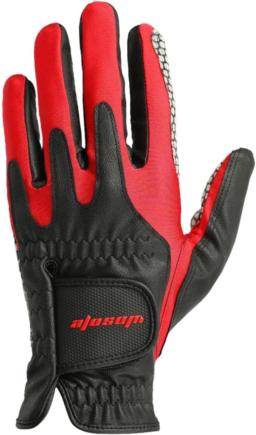 Men Golf Glove Sports Glove Comfortable Grip Shock Absorbing PU Leather Non Slip for Fishing Cold Weather Golf Swing Hiking