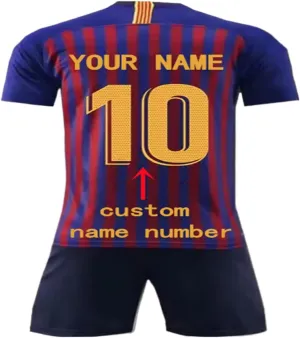 Men Kids Customizable BAR Soccer Custom 2024-25 Jersey Personalize Name Number Shirt Shorts give Gifts to Fans Uniform