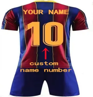 Men Kids Customizable BAR Soccer Custom 2024-25 Jersey Personalize Name Number Shirt Shorts give Gifts to Fans Uniform