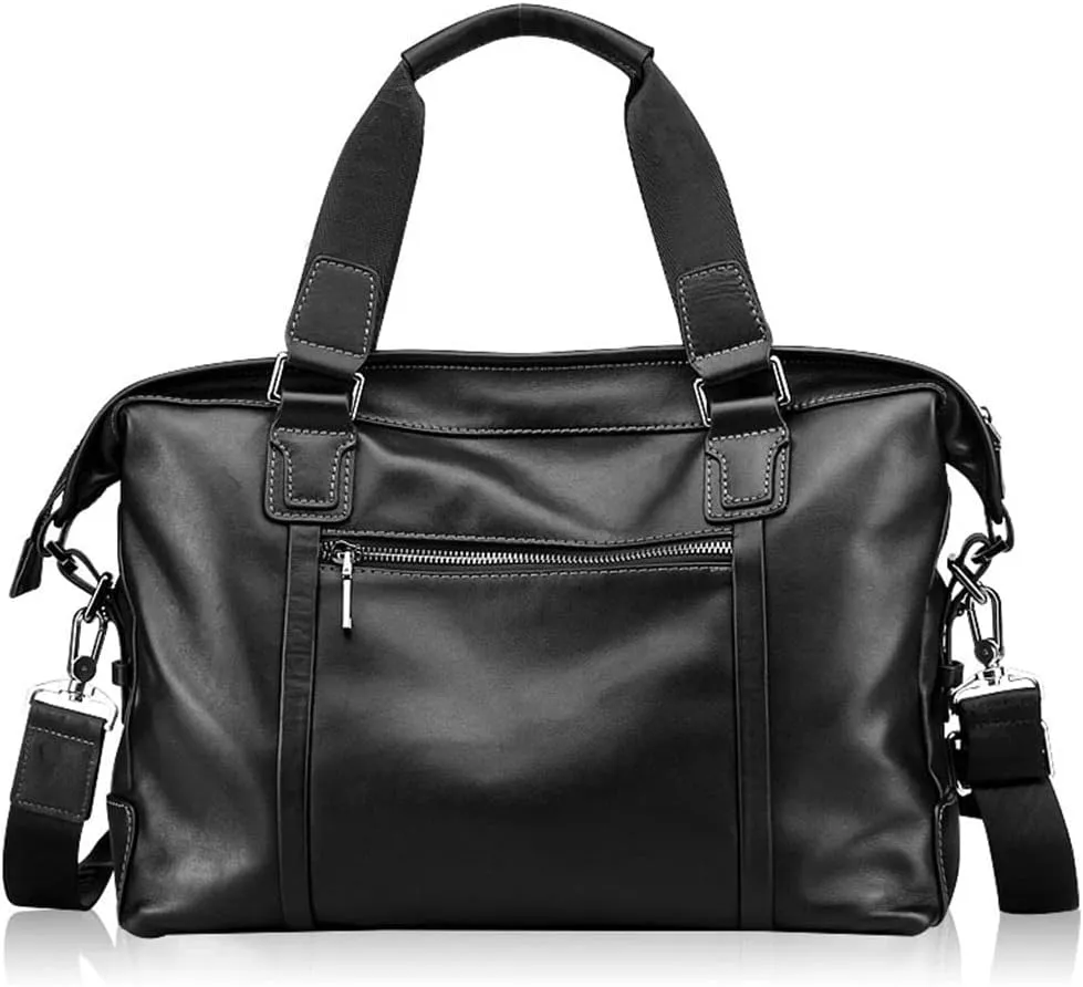 Men's Bag Leather Handbag Large Capacity Horizontal Computer Bag Layer Cowhide Business Briefcase