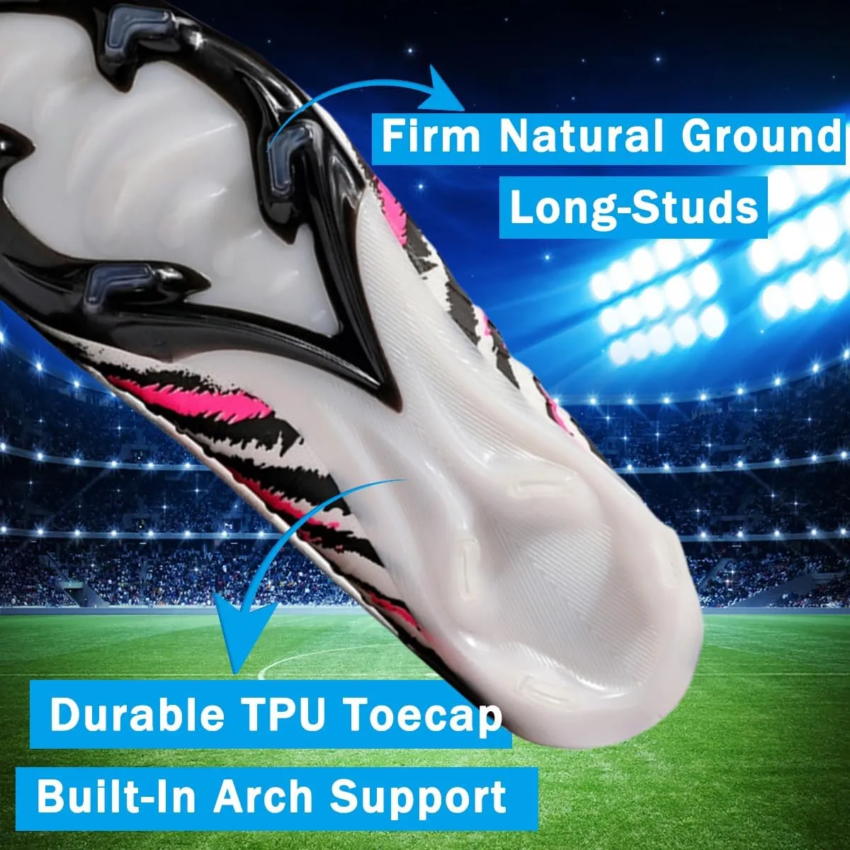 Mens Football Cleats Soccer Shoes: Turf Grip Design for Daily Training Game Day for Mens Womens