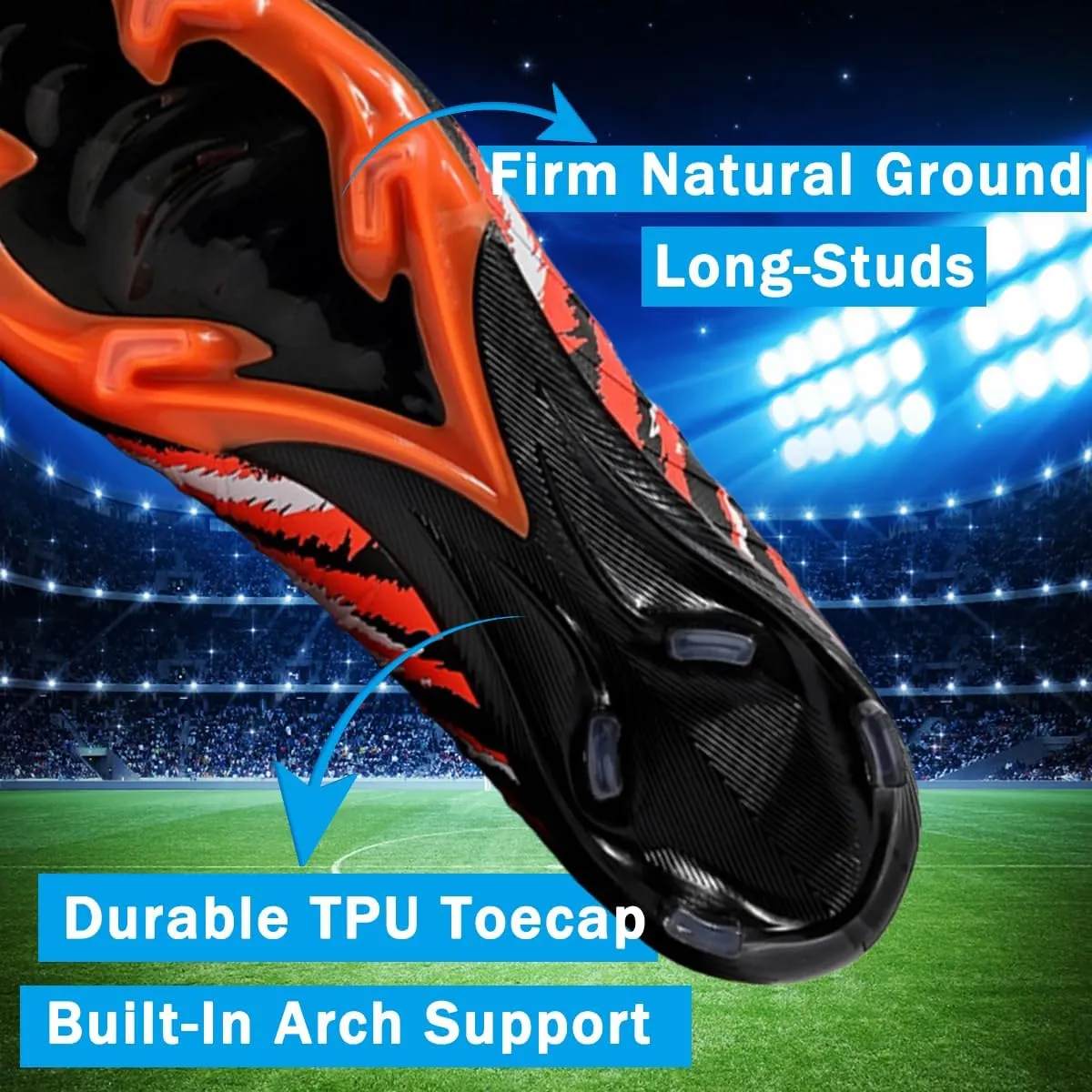 Mens Football Cleats Soccer Shoes: Turf Grip Design for Daily Training Game Day for Mens Womens