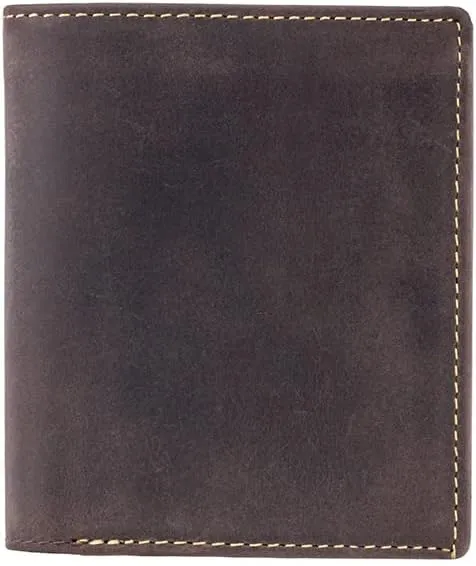 Men's Hunter Distressed Oiled Leather Wallet / Notecase # 708 - Oiled Brown