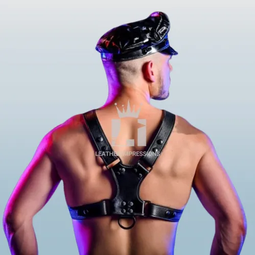 Mens Leather Bulldog Harness
