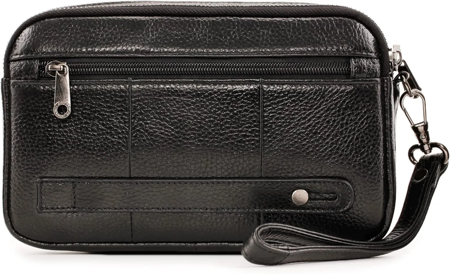 Mens Leather Clutch Organizer Wrist Bag Wallet with Credit Card Protector Slots