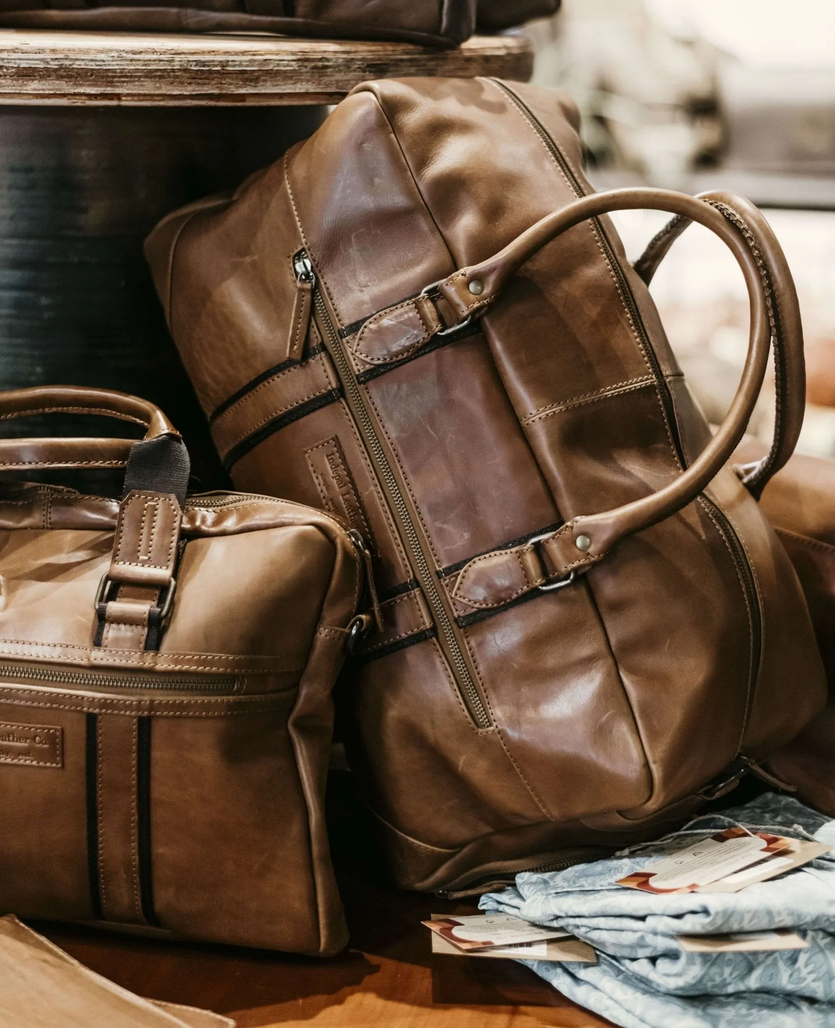 Mens Leather Duffle Bag - Lincoln Duffle