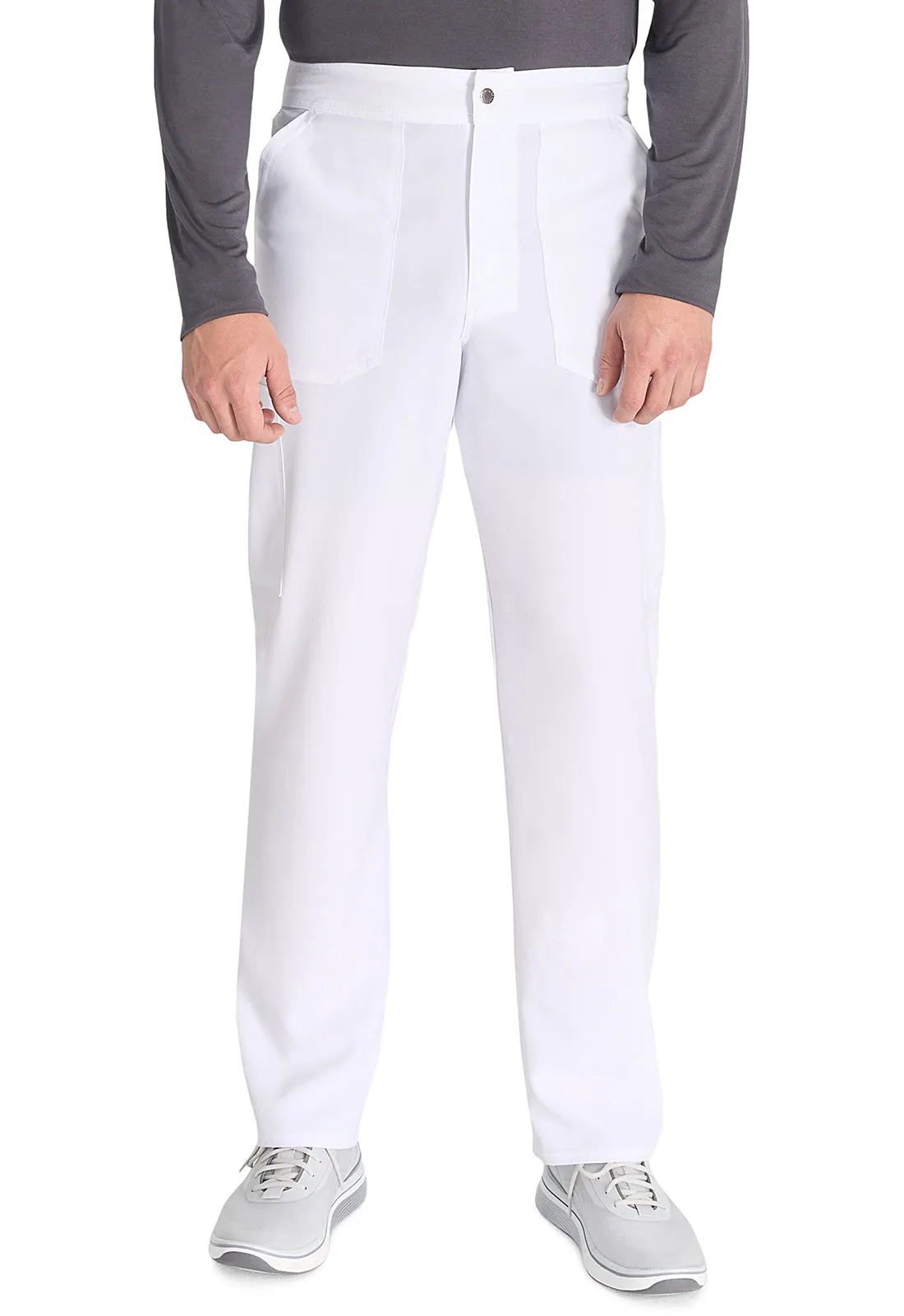 Men's Mid Rise Zip Fly Straight Leg Pant - White