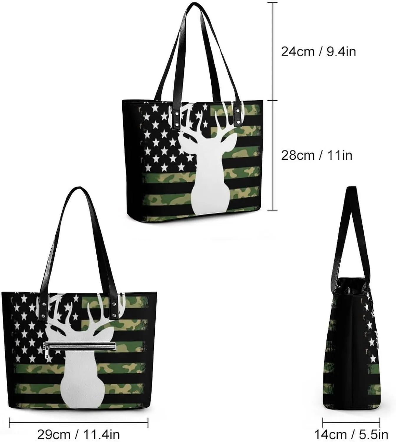 Men's Portable Tote Bag Trendy Modern Leather Handbag For Work Weekend