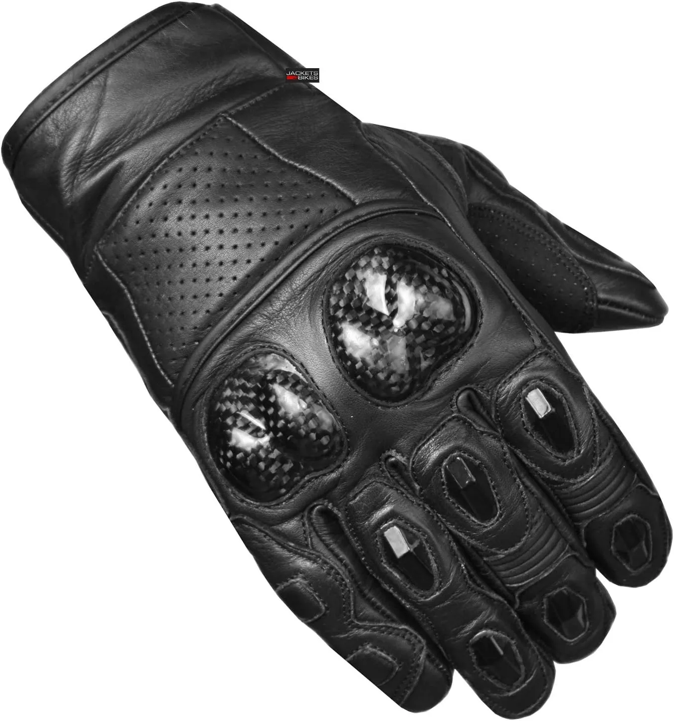 Men's Premium Leather Motorcycle Cruising Street Palm Sliders Biker Gloves