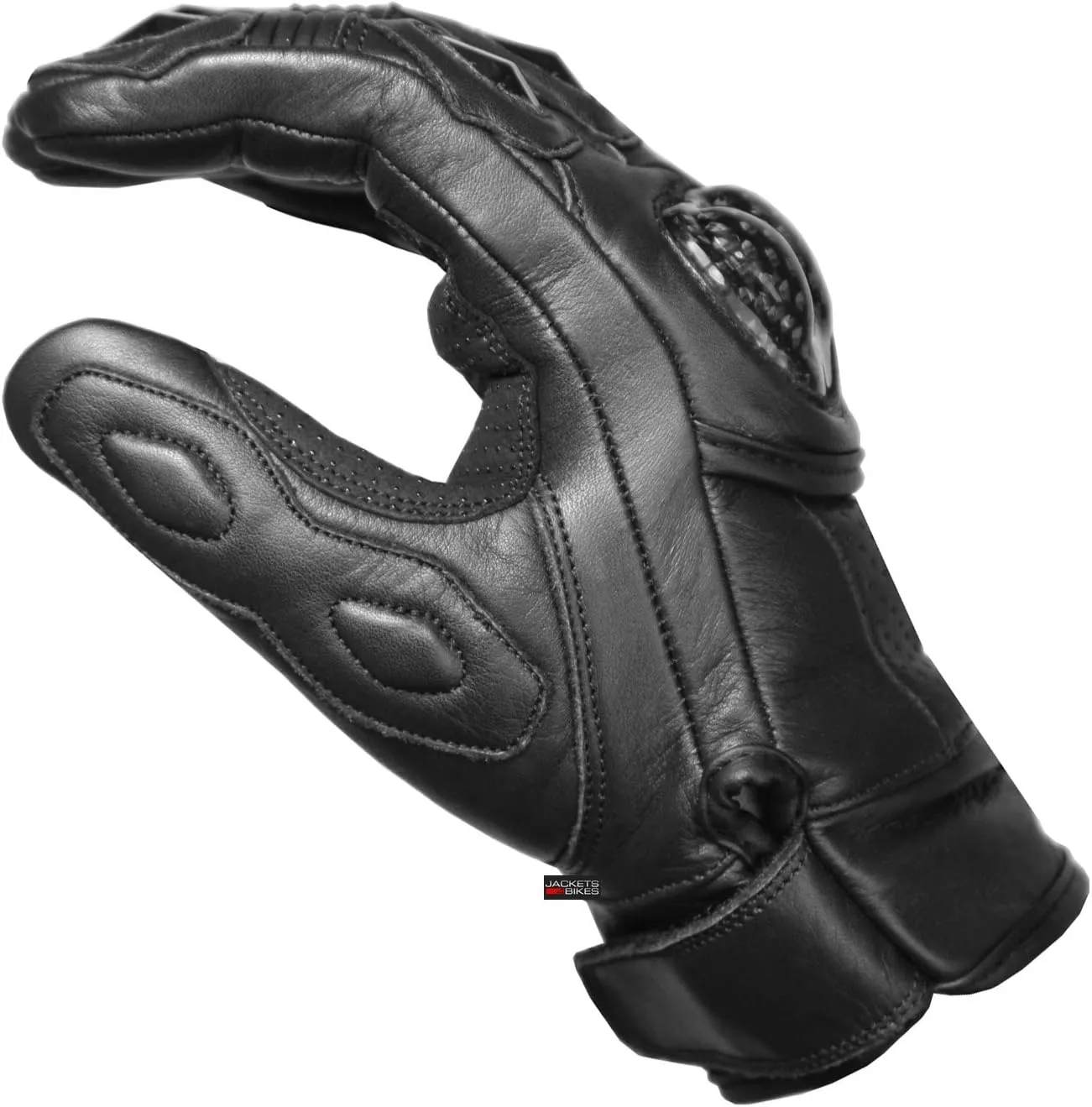 Men's Premium Leather Motorcycle Cruising Street Palm Sliders Biker Gloves