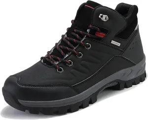 Men's Warm Snow Boots Non-Slip Outdoor Trekking Shoes Ankle High Waterproof Hiking Boots Backpacking Trails Shoes
