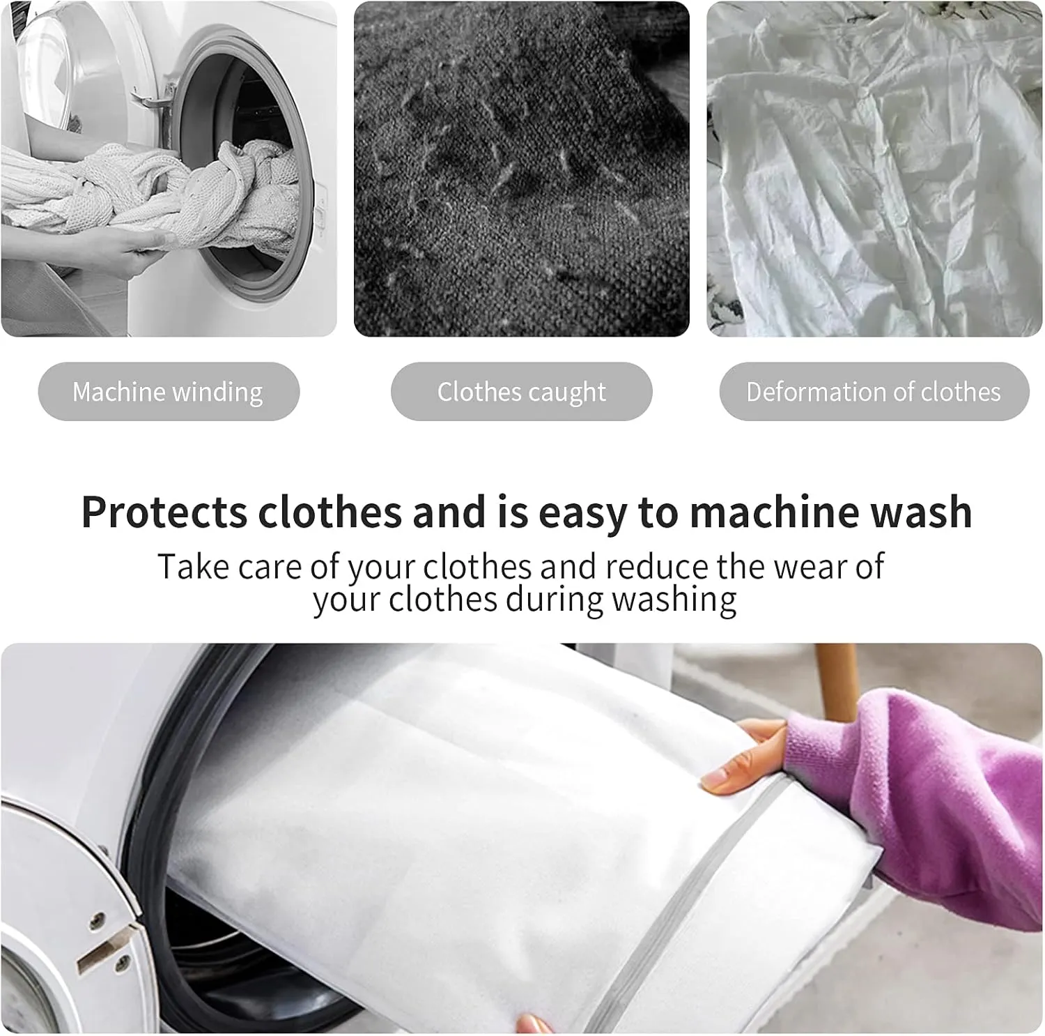 Mesh Bra Bags for Laundry(9 Pack) by MDSXO, White Lingerie Bags for Washing Delicates,Baby Laundry,Sock,Travel Storage[1XXL/2XL/3L/2M/2bra bags]