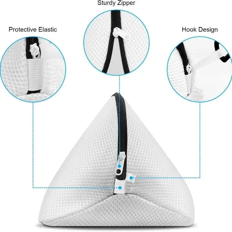 Mesh Laundry Bag for Washing Machine – Zippered Travel Shoe Storage & Protective Clothes Organizer Box