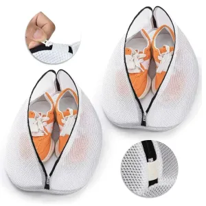 Mesh Laundry Bag for Washing Machine – Zippered Travel Shoe Storage & Protective Clothes Organizer Box