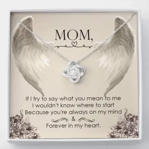 Message Card Jewelry, Pendant Necklace - Forever In My Heart, Necklace With Message Card, Thank You Gifts For Mother’s Day, Mother's Day Gift For Mom