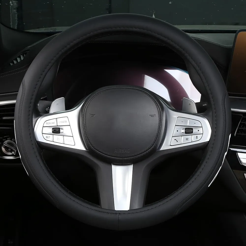 Microfiber Leather Steering Wheel Cover 15inch Breathable Compatible with Chrysler 300 300C/S Car Accessories