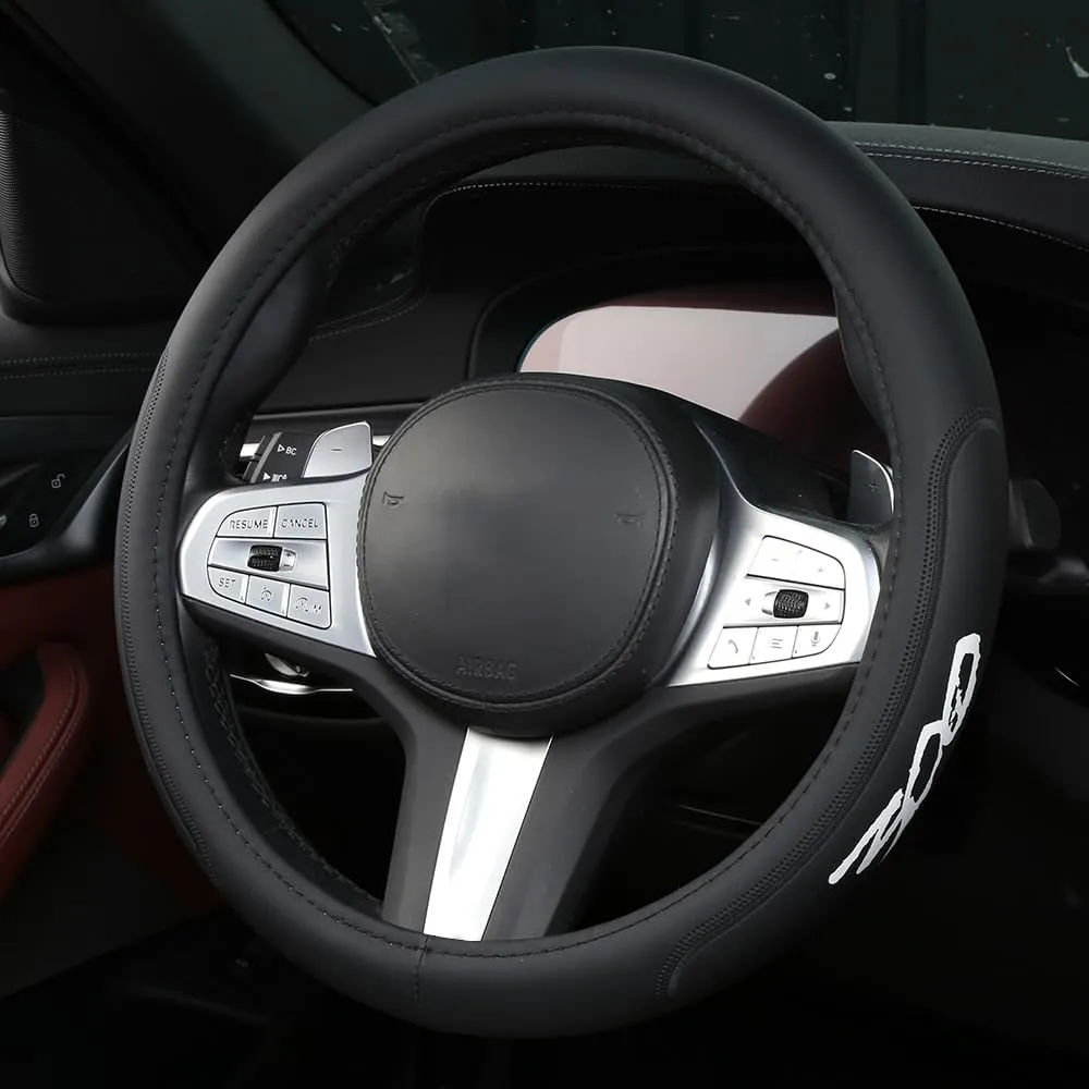 Microfiber Leather Steering Wheel Cover 15inch Breathable Compatible with Chrysler 300 300C/S Car Accessories