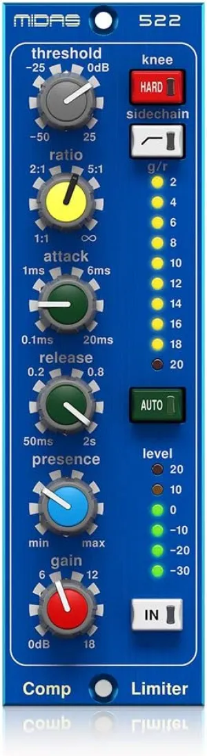 Midas 500 SERIES COMPRESSOR LIMITER 522 V2 500 Series Compressor/Limiter with Dynamic Presence Control