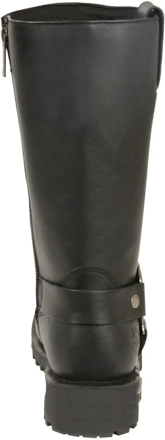 Milwaukee Leather Men's 11" Classic Harness Boot Square Toe Black
