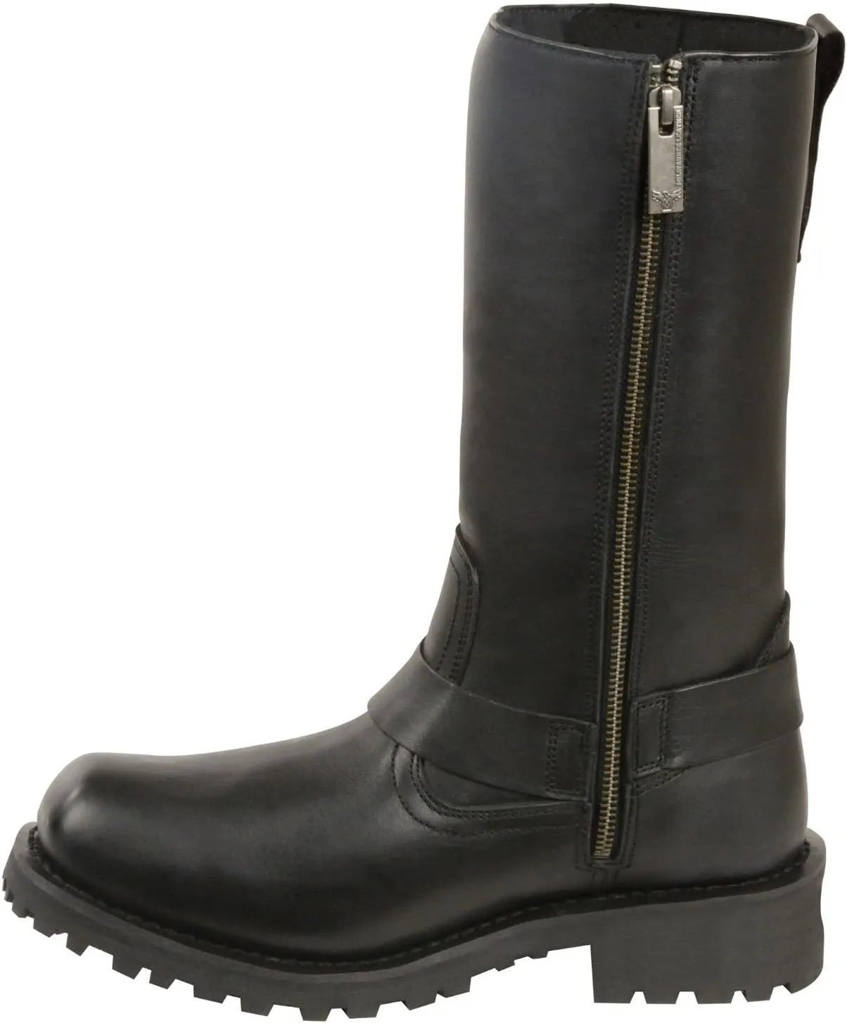 Milwaukee Leather Men's 11" Classic Harness Boot Square Toe Black