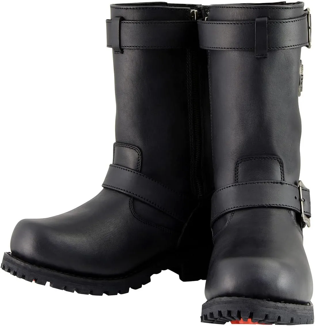 Milwaukee Leather Men's Black Leather Wide-Width 11-Inch Classic Engineer Motorcycle Boots MBM9020W