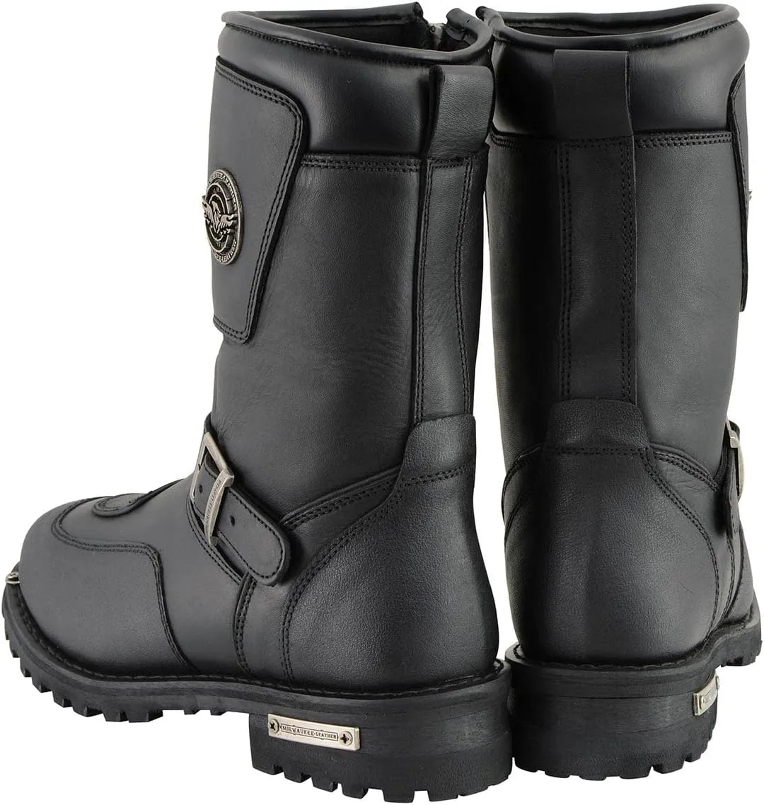 Milwaukee Leather Men’s Premium Leather Classic Engineer Motorcycle Riding Boots Collection - 12