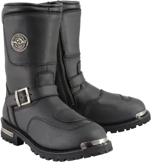Milwaukee Leather Men’s Premium Leather Classic Engineer Motorcycle Riding Boots Collection - 12