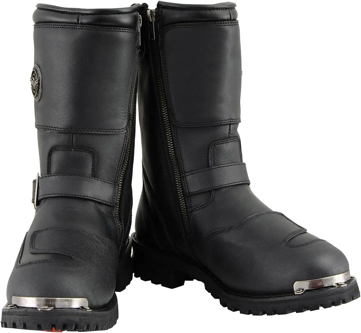 Milwaukee Leather Men’s Premium Leather Classic Engineer Motorcycle Riding Boots Collection - 12