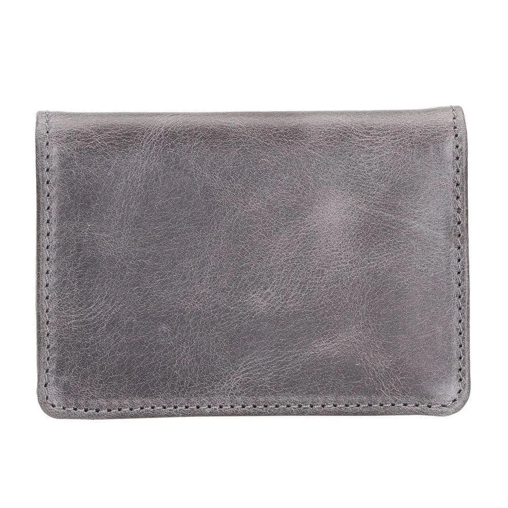 Minimalist Leather Flip Wallet with Coin & Card Slots
